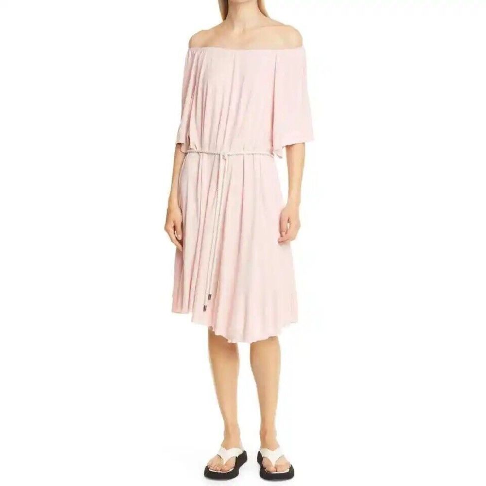 ATM ANTHONY THOMAS MELILLO Off The Shoulder Dress In Shell Size SMALL